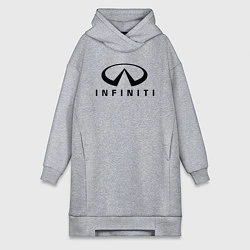 Женское худи-платье Infiniti logo, цвет: меланж