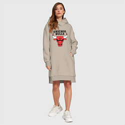 Женское худи-платье Chicago Bulls, цвет: миндальный — фото 2