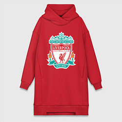 Женское худи-платье Liverpool FC, цвет: красный