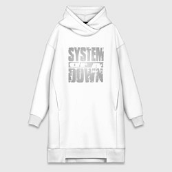 Женское худи-платье System of a Down, цвет: белый