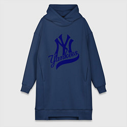 Женское худи-платье NY - Yankees, цвет: тёмно-синий
