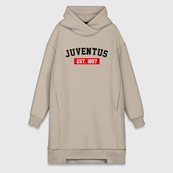 Женское худи-платье FC Juventus Est. 1897, цвет: миндальный