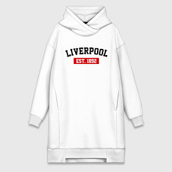 Женское худи-платье FC Liverpool Est. 1892, цвет: белый