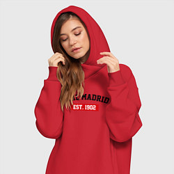 Женское худи-платье FC Real Madrid Est. 1902, цвет: красный — фото 2