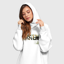 Женское худи-платье System of a Down, цвет: белый — фото 2