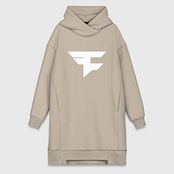 Женское худи-платье FAZE Symbol, цвет: миндальный