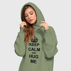 Женское худи-платье Keep Calm & Hug Mе, цвет: авокадо — фото 2