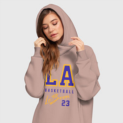 Женское худи-платье Lebron 23: Los Angeles, цвет: пыльно-розовый — фото 2