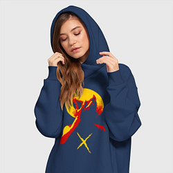 Женское худи-платье Going to new world, цвет: тёмно-синий — фото 2