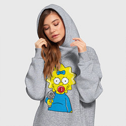 Женское худи-платье Мэгги с револьвером, цвет: меланж — фото 2