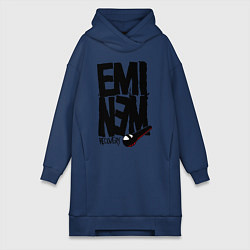 Женское худи-платье Eminem recovery, цвет: тёмно-синий