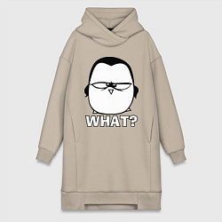 Женское худи-платье What?, цвет: миндальный
