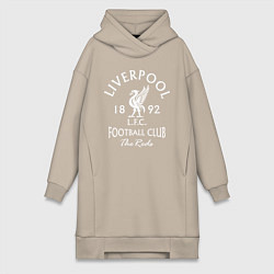 Женское худи-платье Liverpool: Football Club, цвет: миндальный