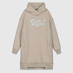 Женское худи-платье Trash gang, цвет: миндальный