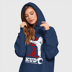 Женское худи-платье Kudo, цвет: тёмно-синий — фото 2