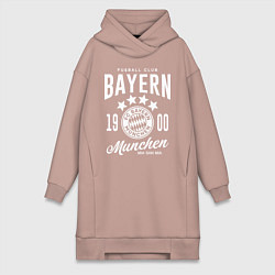 Женское худи-платье Bayern Munchen 1900, цвет: пыльно-розовый