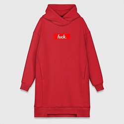 Женское худи-платье Fuck Supreme, цвет: красный