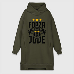 Женское худи-платье Forza Juve, цвет: хаки