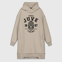 Женское худи-платье Forza Juve 1897: Torino, цвет: миндальный