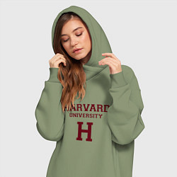 Женское худи-платье Harvard University, цвет: авокадо — фото 2