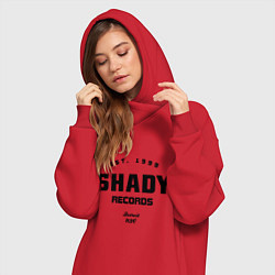 Женское худи-платье Shady records, цвет: красный — фото 2