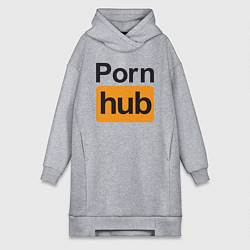 Женское худи-платье PornHub, цвет: меланж