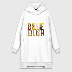 Женское худи-платье Billie Eilish, цвет: белый