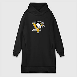 Женское худи-платье Pittsburgh Penguins: Evgeni Malkin, цвет: черный