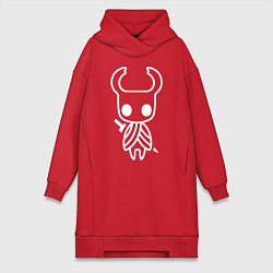 Женское худи-платье Hollow Knight: Minimalism, цвет: красный