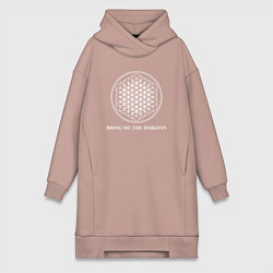 Женское худи-платье BRING ME THE HORIZON, цвет: пыльно-розовый