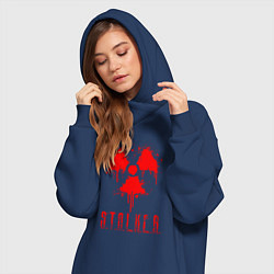 Женское худи-платье S T A L K E R 2, цвет: тёмно-синий — фото 2