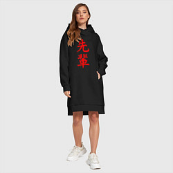 Женское худи-платье SENPAI, цвет: черный — фото 2