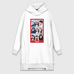 Женское худи-платье TWICE, цвет: белый