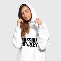 Женское худи-платье Russian Hockey, цвет: белый — фото 2