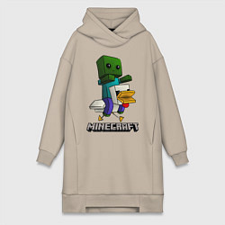 Женское худи-платье MINECRAFT, цвет: миндальный