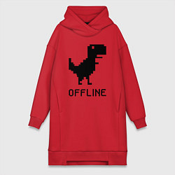 Женское худи-платье Offline, цвет: красный