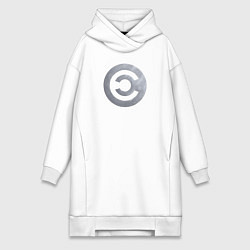 Женское худи-платье CALDARI, цвет: белый