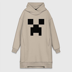 Женское худи-платье Minecraft, цвет: миндальный