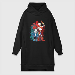 Женское худи-платье UNDERTALE, цвет: черный