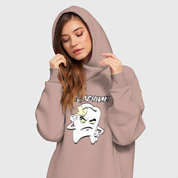 Женское худи-платье Ща вылечим!, цвет: пыльно-розовый — фото 2