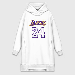 Женское худи-платье Lakers 24, цвет: белый