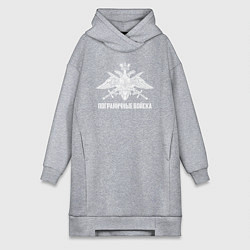 Женское худи-платье Пограничные Войска, цвет: меланж