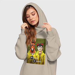 Женское худи-платье BoJack Horseman, цвет: миндальный — фото 2