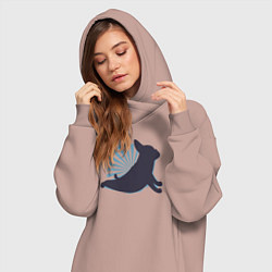 Женское худи-платье Йога, цвет: пыльно-розовый — фото 2