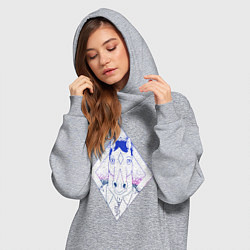 Женское худи-платье BoJack Horseman, цвет: меланж — фото 2