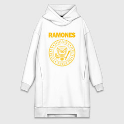 Женское худи-платье RAMONES, цвет: белый