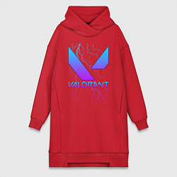 Женское худи-платье VALORANT, цвет: красный