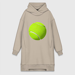 Женское худи-платье Теннис, цвет: миндальный