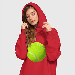 Женское худи-платье Теннис, цвет: красный — фото 2