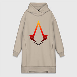 Женское худи-платье Assassins Creed, цвет: миндальный